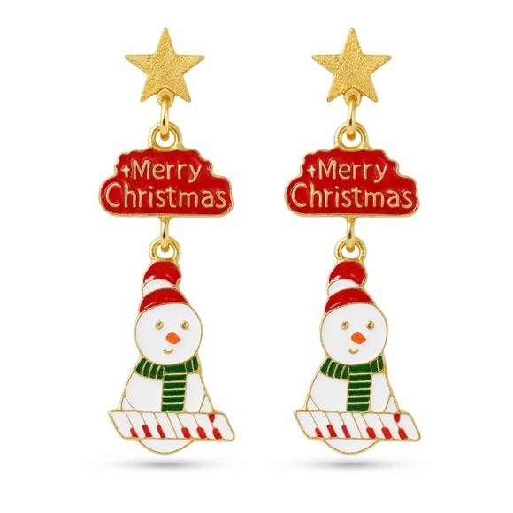 By Anthropologie Jewelry - Snowman Christmas Earrings ⛄️